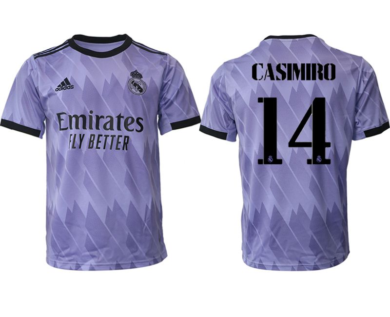 Men 2022-2023 Club Real Madrid away aaa version purple #14 Soccer Jersey